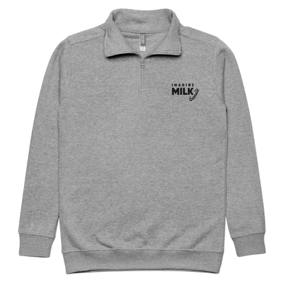Logo Quarter Zip Sweater | Heather Gray