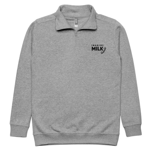 Logo Quarter Zip Sweater | Heather Gray