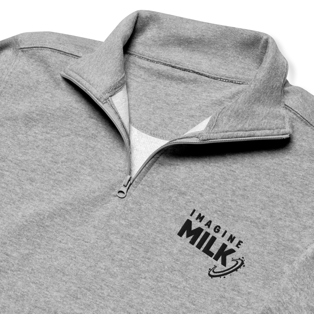Logo Quarter Zip Sweater | Heather Gray